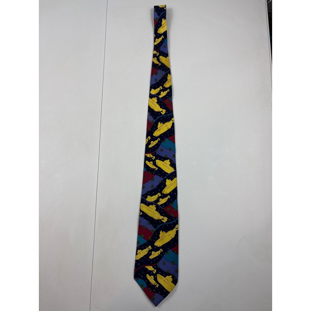 The Beatles Yellow Submarine Silk Tie Psychedelic‎ Apple Corps Blue